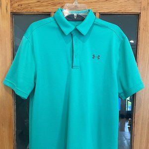 Men's Under Armour Heat Gear Polo (Medium) Turquoise